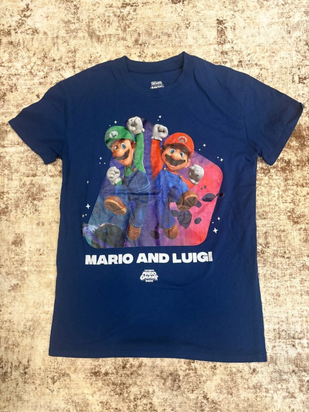 Nintendo Super Mario Bros. Mario and Luigi Graphic T-Shirt – Navy Blue